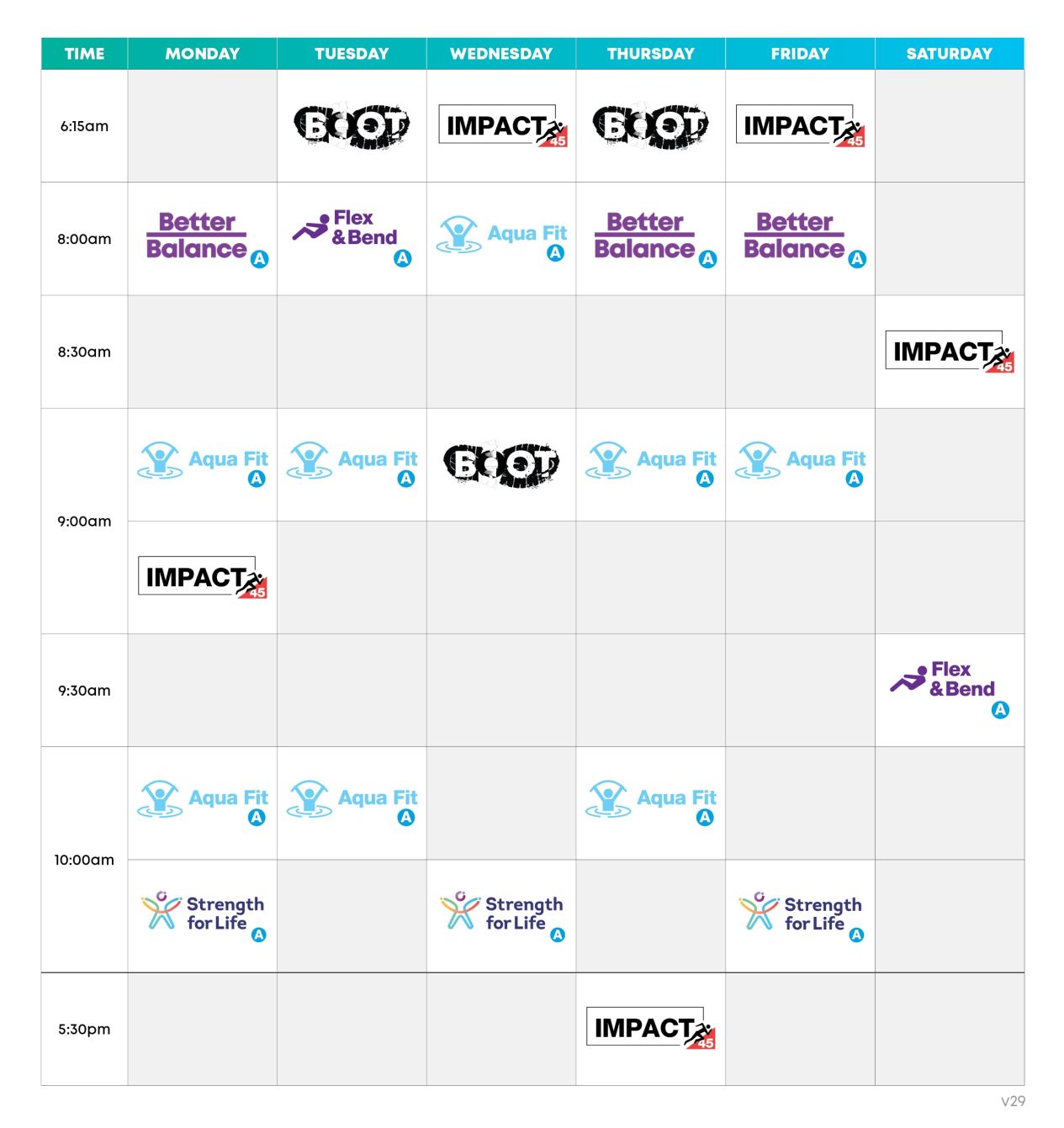 PLLC Group Fitness Timetable v29 WEB