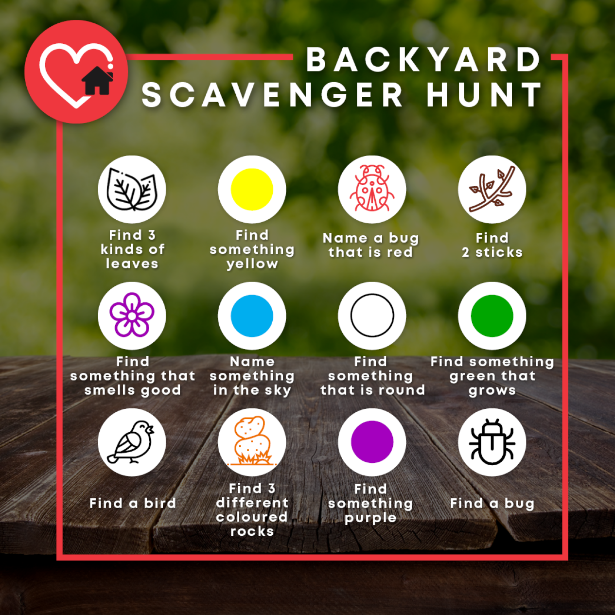 Social OSHC Backyard Scavenger Hunt
